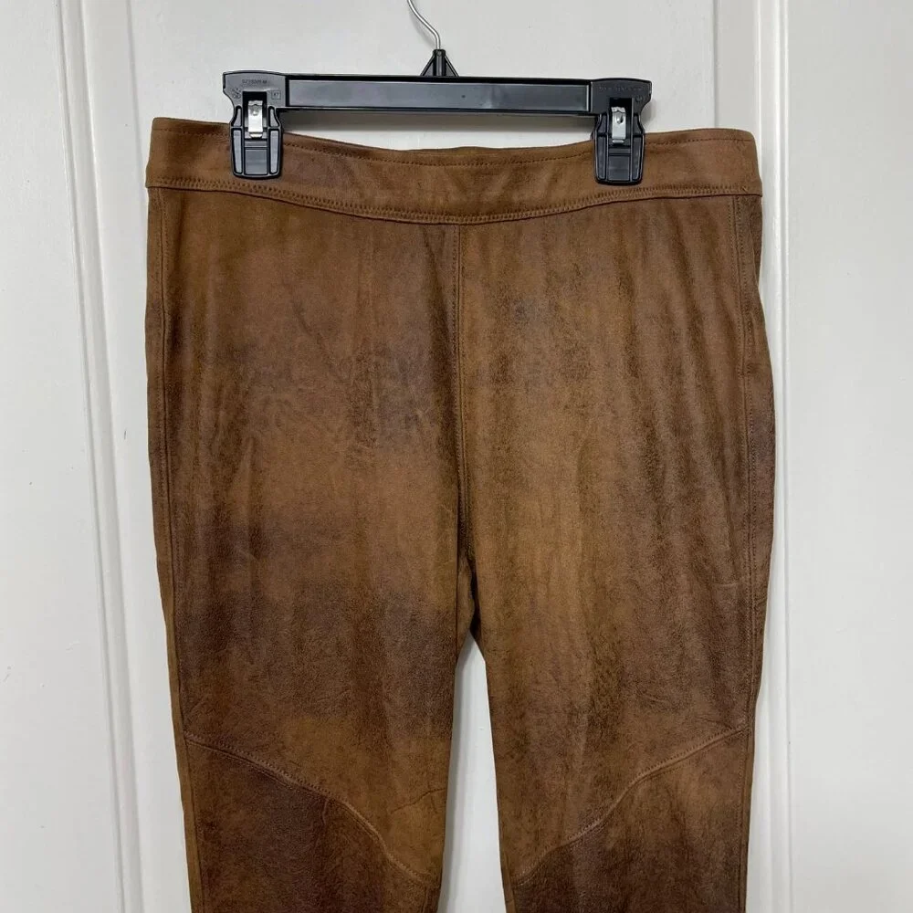 Free People Never Let Go Brown‎ Faux Suede Leather Leggings Size 27
